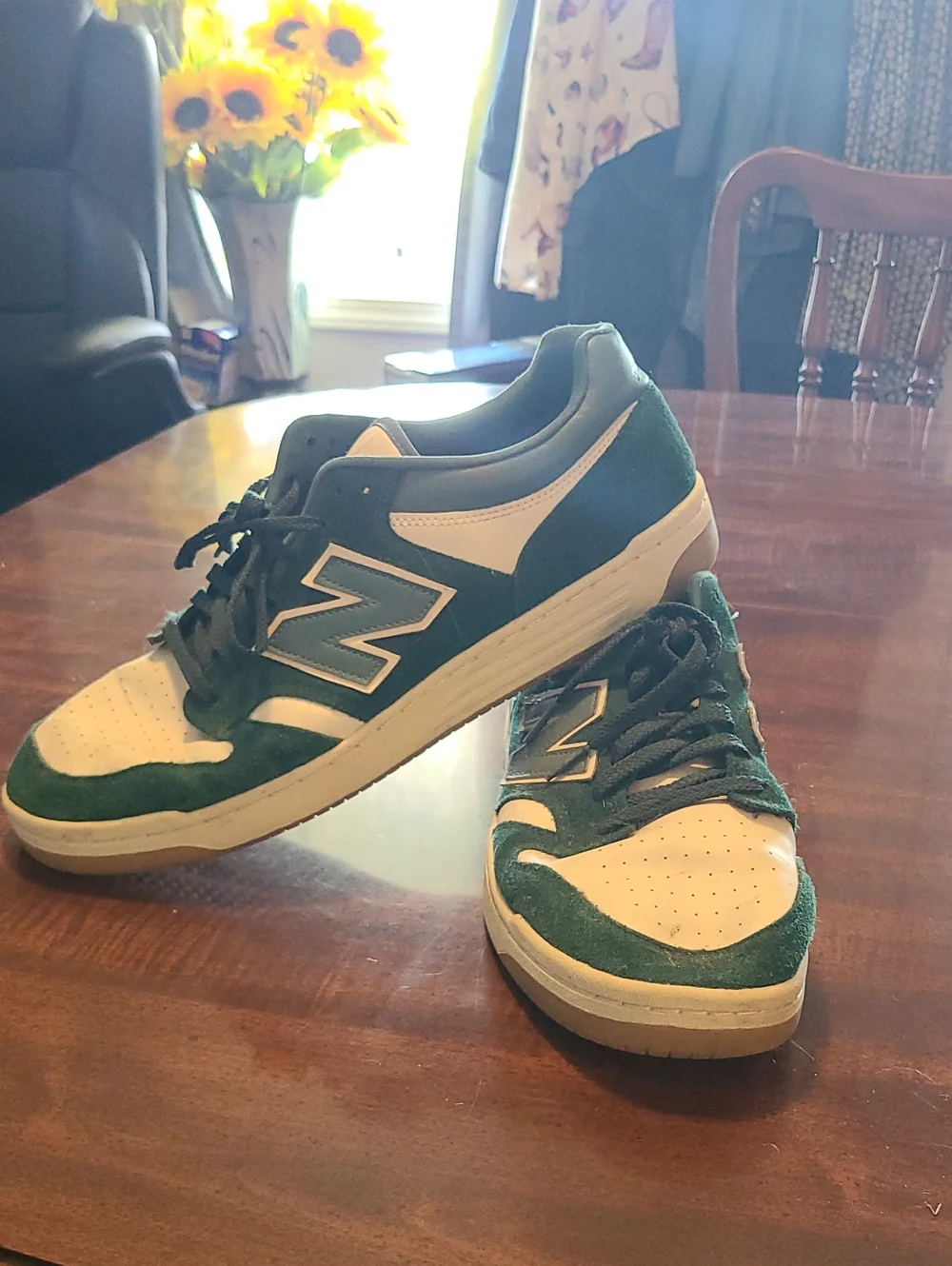 New Balance BB480LPA Men's Size 13 Green White Leather Sneakers 480